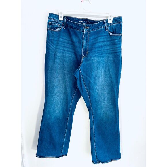 Old navy Kicker Boot cut jeans blue stretch Mid rise casual plus size women's 22 - Picture 2 of 4